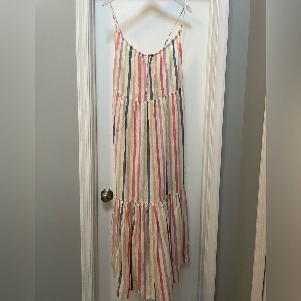 Striped maxi dress.